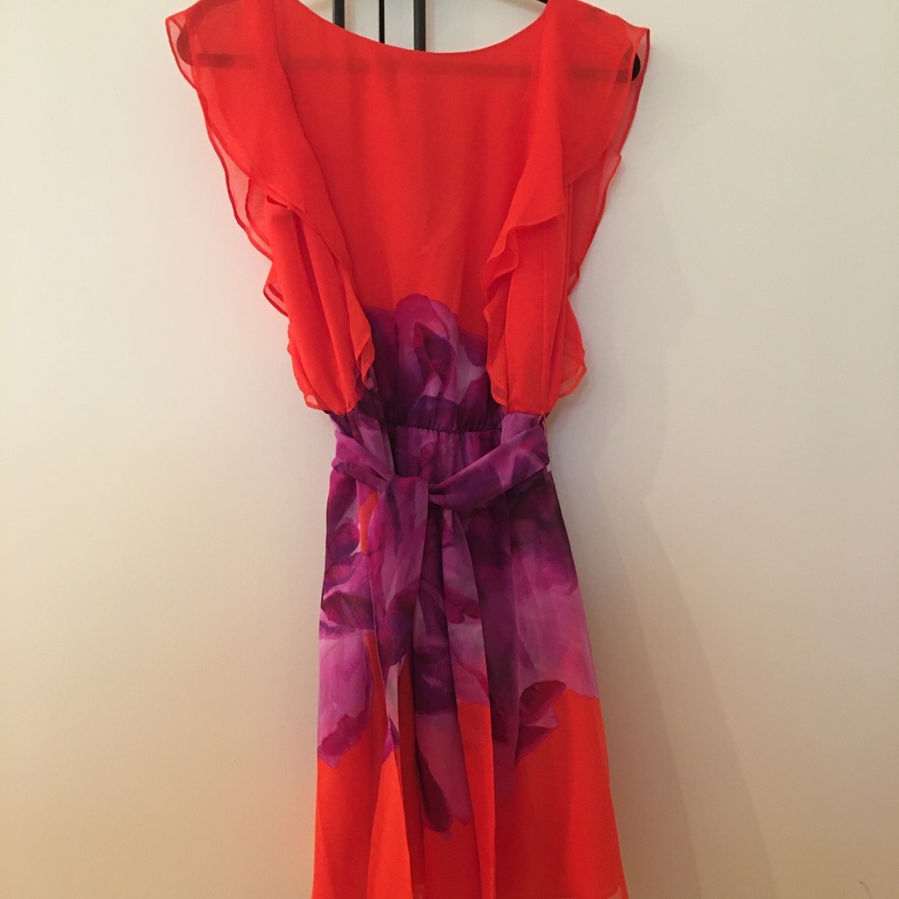ALI RO SILK GIANT PURPLE FLOWER DRESS 4 - LIKE NEW!